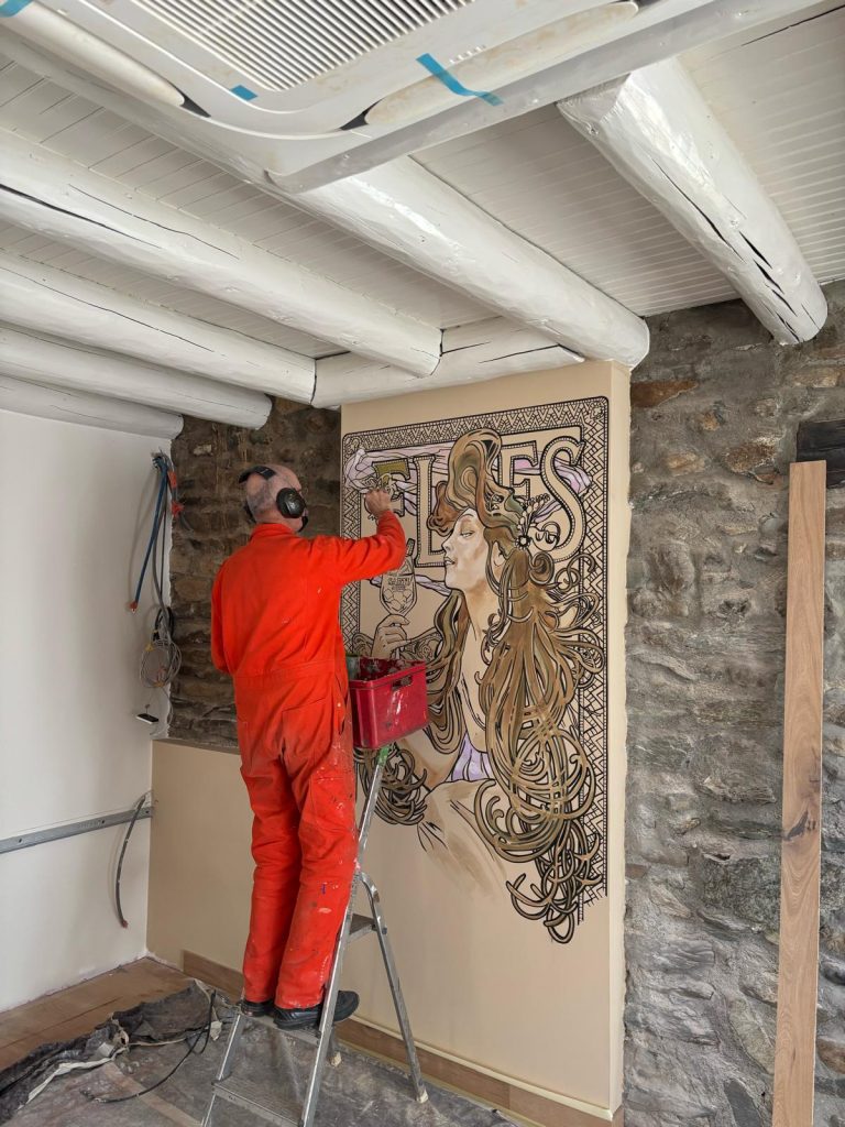 Hand-painted mural